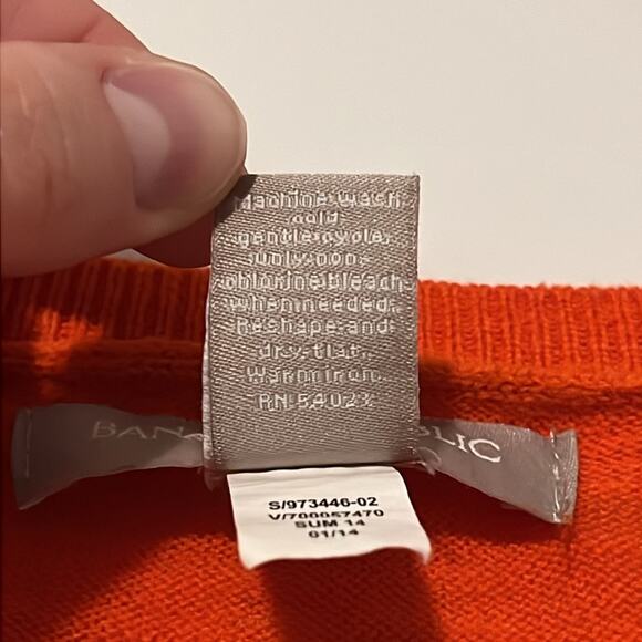 ⚡️ 3 for $20 ⚡️ Banana Republic 3/4 Sleeve Orange Sweater - Picture 7 of 7